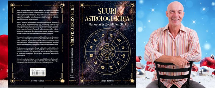  ylpeänä esittää: Osallistu arvontaan ja voita astrologi Seppo  Tanhuan UUSI teos: Suuri astrologiakirja